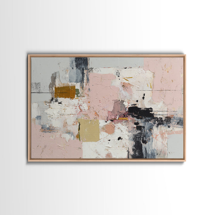 Chaotic Joyful Abstract Framed Canvas Print, Maximalist Art, Original Art, Living Room Decor, Abstract Art, Maximal, MAX-3x2-2