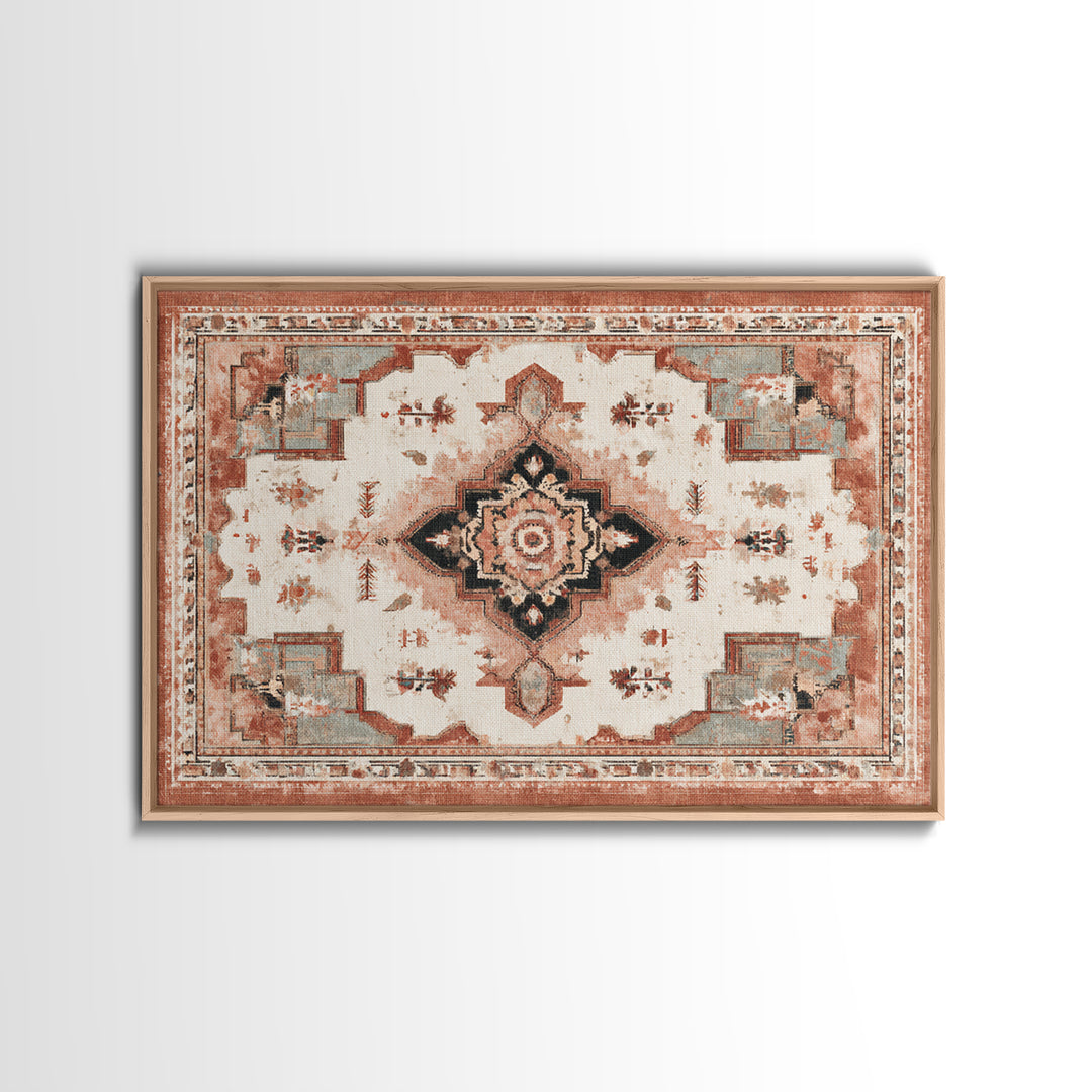 Bohemian Textile Pattern Canvas Print, Maximalist Art, Gallery Decor, Living Room Decor, Fine Art, Maximal, Wall Art, MAX-3x2-48
