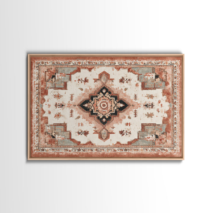 Bohemian Textile Pattern Canvas Print, Maximalist Art, Gallery Decor, Living Room Decor, Fine Art, Maximal, Wall Art, MAX-3x2-48