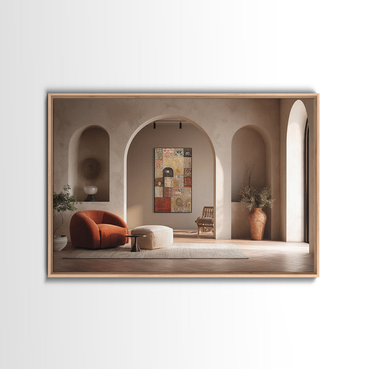 Ornamental Arch Filled Framed Canvas Print, Maximalist Art, Original Art, Living Room Decor, Fine Art, Maximal, Modern Wall Art, MAX-3x2-95