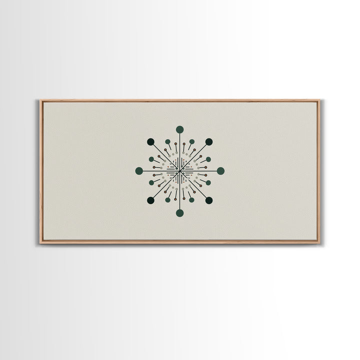 Atomic Green Starburst Wall Art, Midcentury Modern Art, MCM Wall Decor, Geometric Abstract Print, Retro Home Decor For Living Room