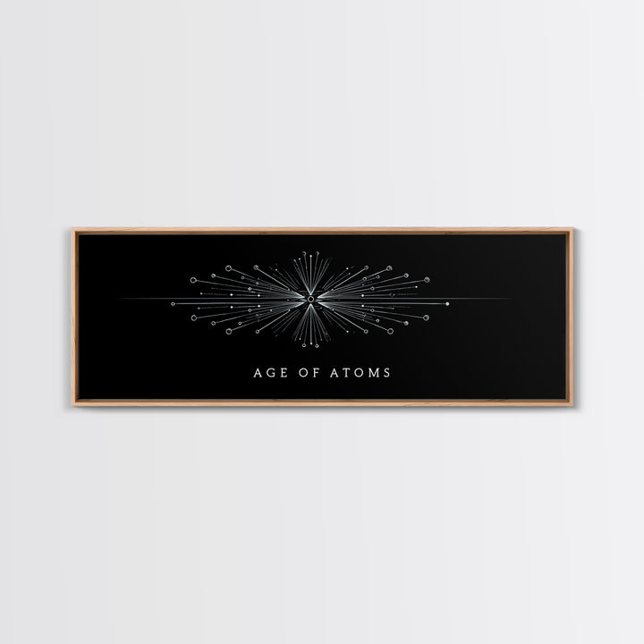 Age Of Atoms Starburst Diagram Wall Art, Midcentury Modern Art, Atomic Retro Poster, Space Abstract Art, Science Decor Print