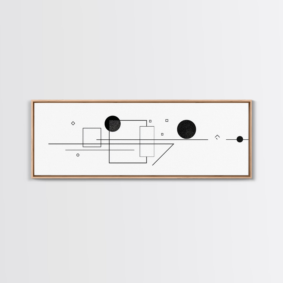 Minimalist Black Line Geometry Wall Art, Midcentury Modern Art Print, Bauhaus Design, Abstract Wall Art, Office Decor Poster