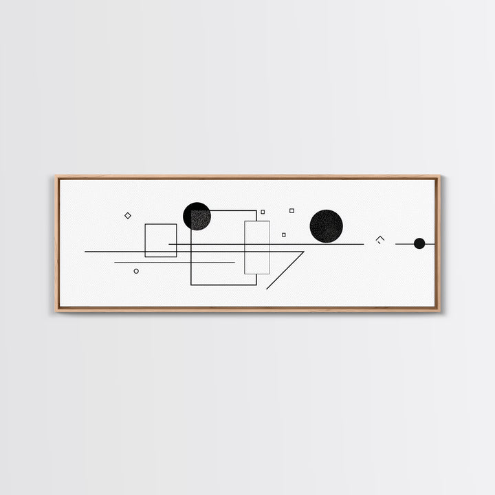 Minimalist Black Line Geometry Wall Art, Midcentury Modern Art Print, Bauhaus Design, Abstract Wall Art, Office Decor Poster