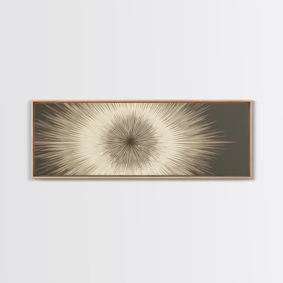 Neutral Radiating Starburst Abstract Wall Art, Minimalist Modern Decor, Geometric Art Print, Beige Midcentury Poster, Statement Wall Decor