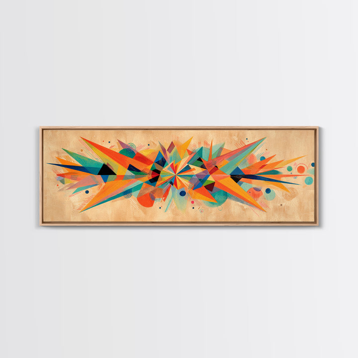 Colorful Geometric Starburst Wall Art, Abstract Midcentury Modern Art Print, Bauhaus Poster, Bold MCM Living Room Wall Decor