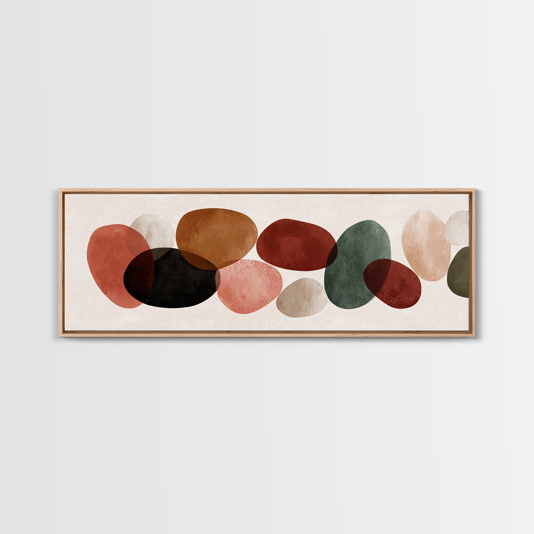 Translucent Earth Tone Oval Shapes Wall Art, Modern Abstract Art Print, Neutral Living Room Decor, Organic Minimalist Poster