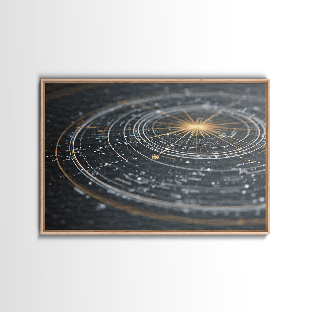 Black Gold Celestial Star Chart Wall Art, Astronomical Map Print, Modern Cosmic Decor, Space Abstract Home Office Poster