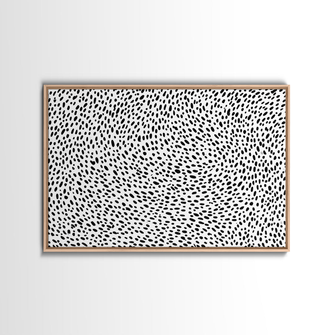 Black White Dash Pattern Wall Art, Minimalist Abstract Art Print, Modern Wall Decor, Scandinavian Modern Home Decor, Office Decor