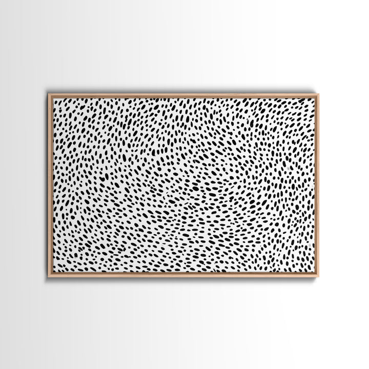 Black White Dash Pattern Wall Art, Minimalist Abstract Art Print, Modern Wall Decor, Scandinavian Modern Home Decor, Office Decor