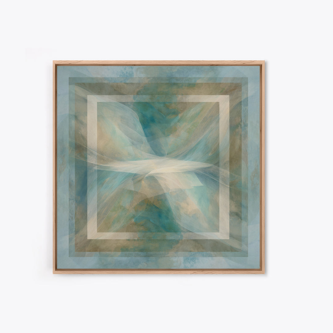 Abstract Breath Waves Canvas Print, Meditation Art, Hanging Wall Art, Living Room Decor, Abstract Art, Stillness, MED-1x1-30