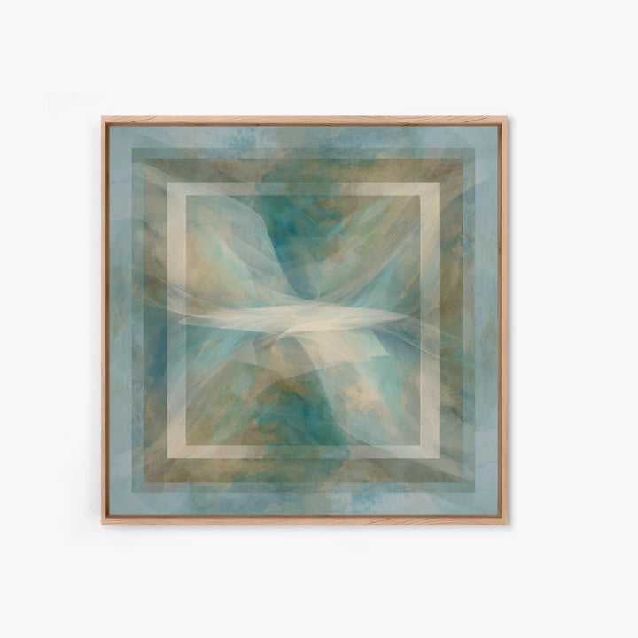 Abstract Breath Waves Canvas Print, Meditation Art, Hanging Wall Art, Living Room Decor, Abstract Art, Stillness, MED-1x1-30