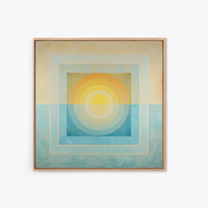 Soft Chakra Color Gradient Without Symbols Overload Canvas Print, Meditation Art, Psychedelic Art, Living Room Decor, Stillness, MED-1x1-34
