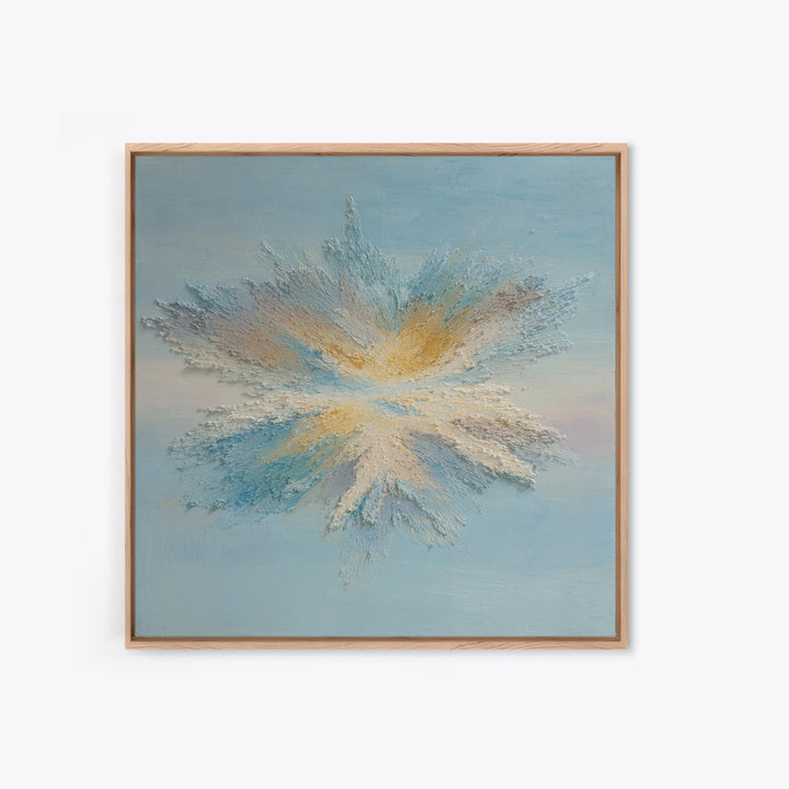 Abstract Breath Waves Framed Canvas Print, Meditation Art, Spiritual Wall Art, Living Room Decor, Abstract Art, Stillness, MED-1x1-6