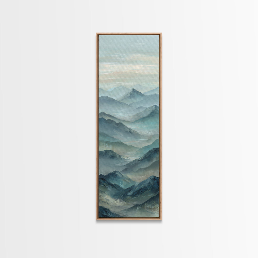 Sunrise over Himalayan Style Mountains Canvas Print, Meditation Art, Fine Art Print, Living Room Decor, Fine Art, Stillness, MED-1x3-5