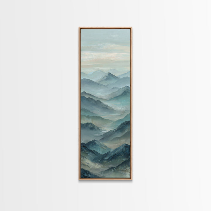 Sunrise over Himalayan Style Mountains Canvas Print, Meditation Art, Fine Art Print, Living Room Decor, Fine Art, Stillness, MED-1x3-5