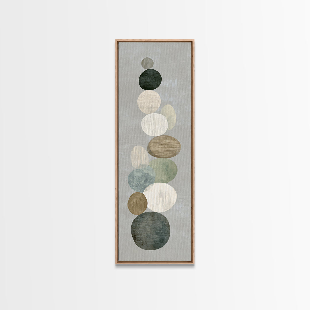 Sand Garden Lines as Minimalist Pattern Canvas Print, Meditation Art, Printable Artwork, Living Room Decor, Stillness, MED-1x3-83