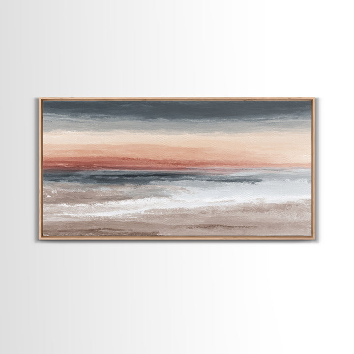 Soft Chakra Color Gradient Without Symbols Overload Canvas Print, Meditation Art, Art Deco, Living Room Decor, Stillness, MED-2x1-54
