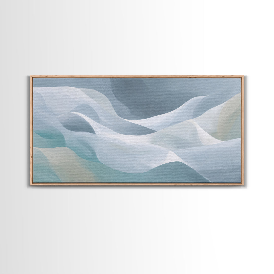 Abstract Breath Waves Canvas Print, Meditation Art, Printable Art, Living Room Decor, Abstract Art, Stillness, Minimalist Art, MED-2x1-74