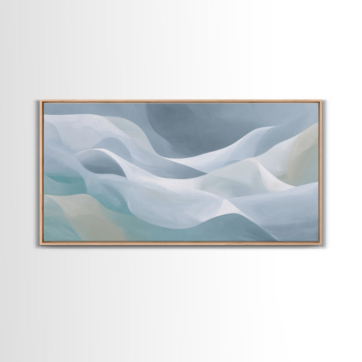 Abstract Breath Waves Canvas Print, Meditation Art, Printable Art, Living Room Decor, Abstract Art, Stillness, Minimalist Art, MED-2x1-74