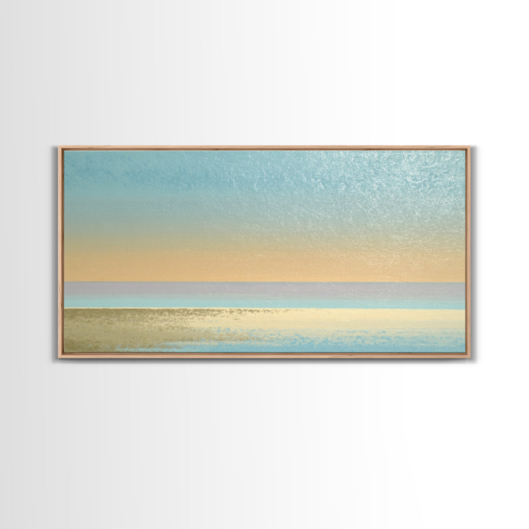 Soft Chakra Color Gradient Without Symbols Overload Canvas Print, Meditation Art, Art Deco, Living Room Decor, Stillness, MED-2x1-78
