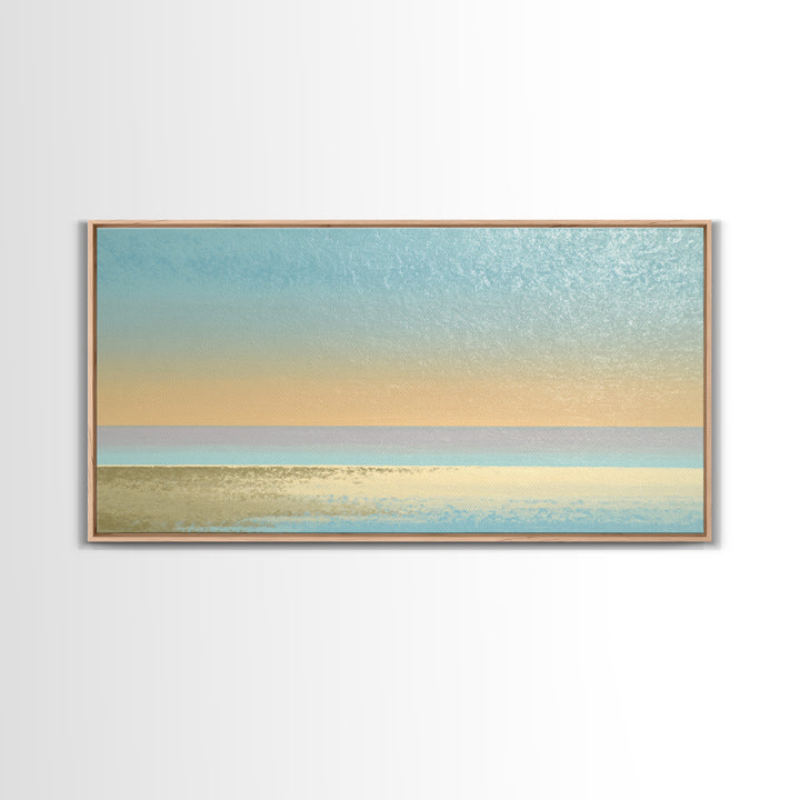 Soft Chakra Color Gradient Without Symbols Overload Canvas Print, Meditation Art, Art Deco, Living Room Decor, Stillness, MED-2x1-78