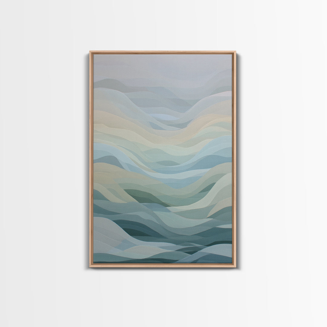 Abstract Breath Waves Canvas Print, Meditation Art, Modern Wall Art, Living Room Decor, Fine Art, Stillness, Buddha Wall Art, MED-2x3-62