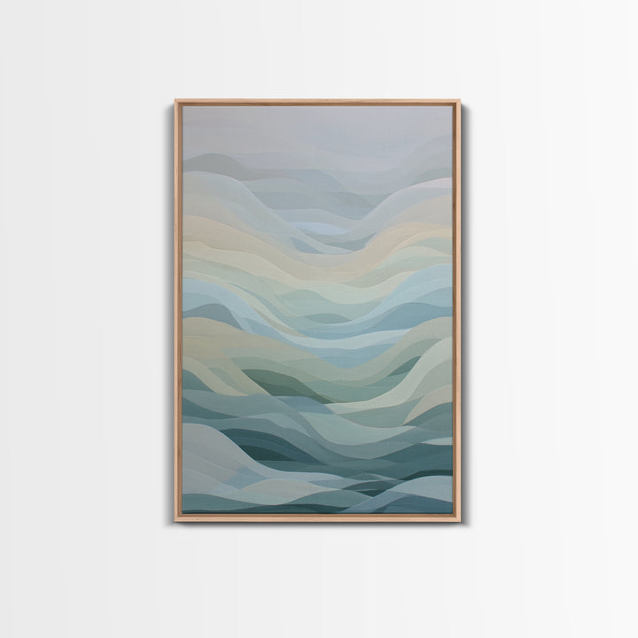 Abstract Breath Waves Canvas Print, Meditation Art, Modern Wall Art, Living Room Decor, Fine Art, Stillness, Buddha Wall Art, MED-2x3-62