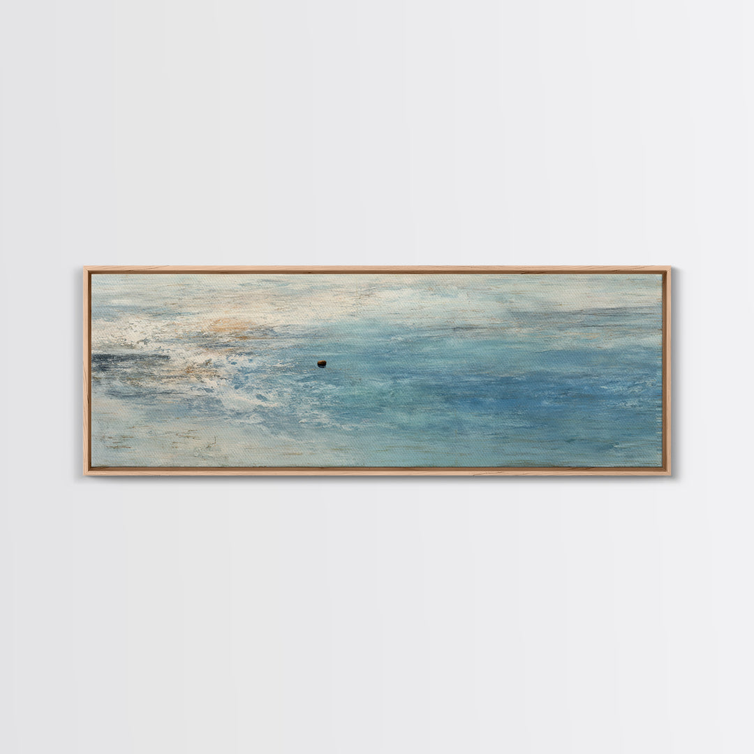 Ocean Horizon with Meditative Stillness Canvas Print, Meditation Art, Modern Wall Art, Living Room Decor, Fine Art, Stillness, MED-3x1-34