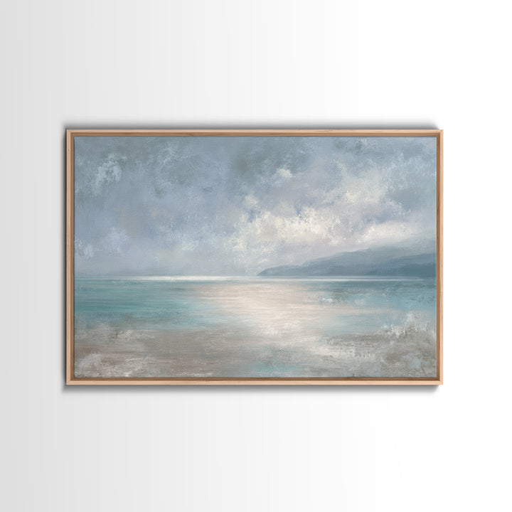 Ocean Horizon with Meditative Stillness Canvas Print, Meditation Art, Contemporary Art, Living Room Decor, Stillness, MED-3x2-46