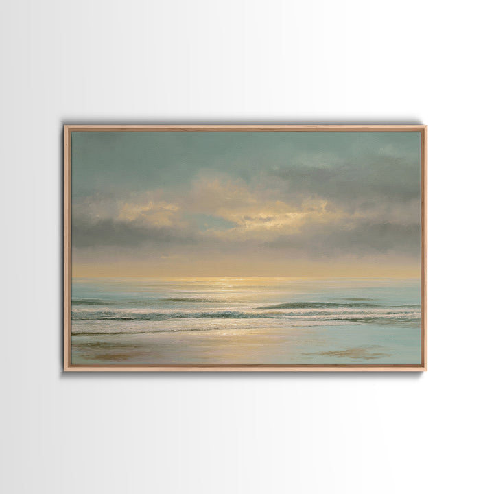 Ocean Horizon with Meditative Stillness Canvas Print, Meditation Art, Zen Home Decor, Living Room Decor, Fine Art, Stillness, MED-3x2-94