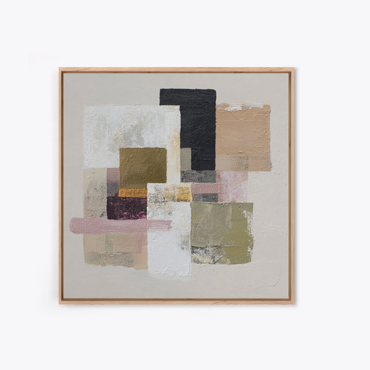 Quiet Stone Stack Framed Canvas Print, Minimalist Art, Movie Poster, Living Room Decor, Abstract Art, Minimal, Modern Wall Art, MIN-1x1-11