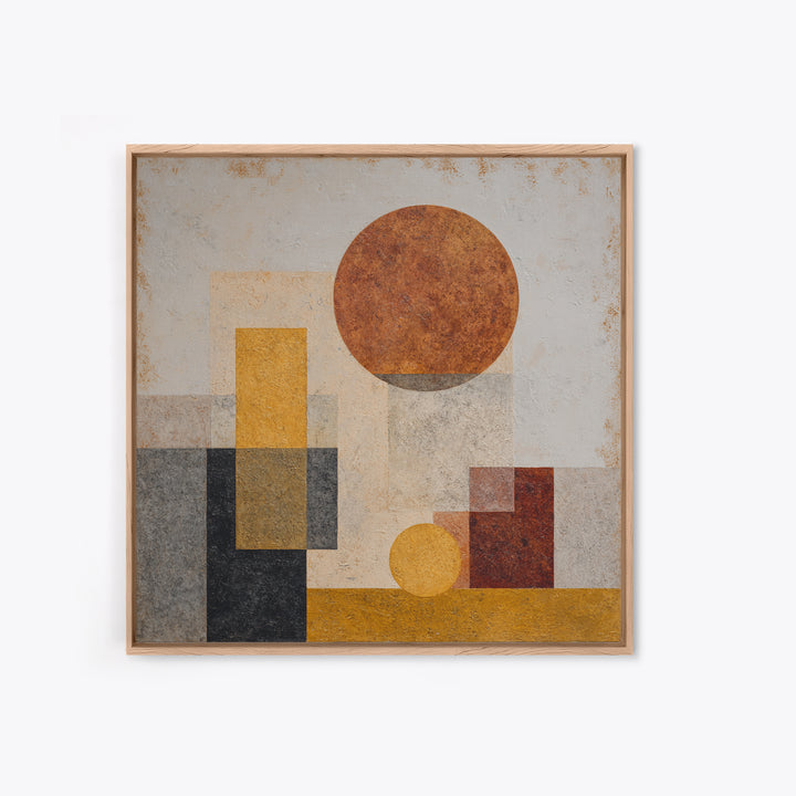 Simple Geometric Sun Canvas Print, Minimalist Art, Boho, Living Room Decor, Abstract Art, Minimal, Abstract Painting, MIN-1x1-15