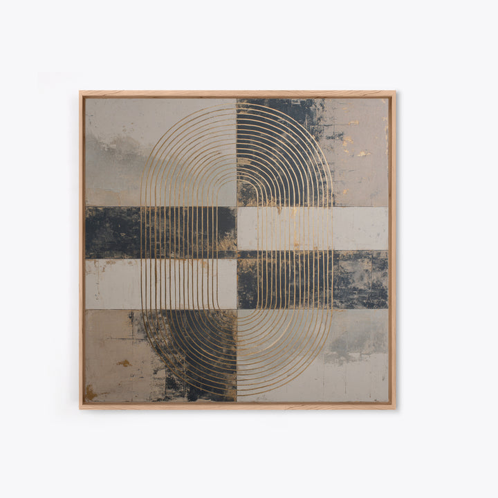 Single Gold Line Curve on Charcoal Canvas Print, Minimalist Art, Gallery Decor, Living Room Decor, Fine Art, Minimal, MIN-1x1-17
