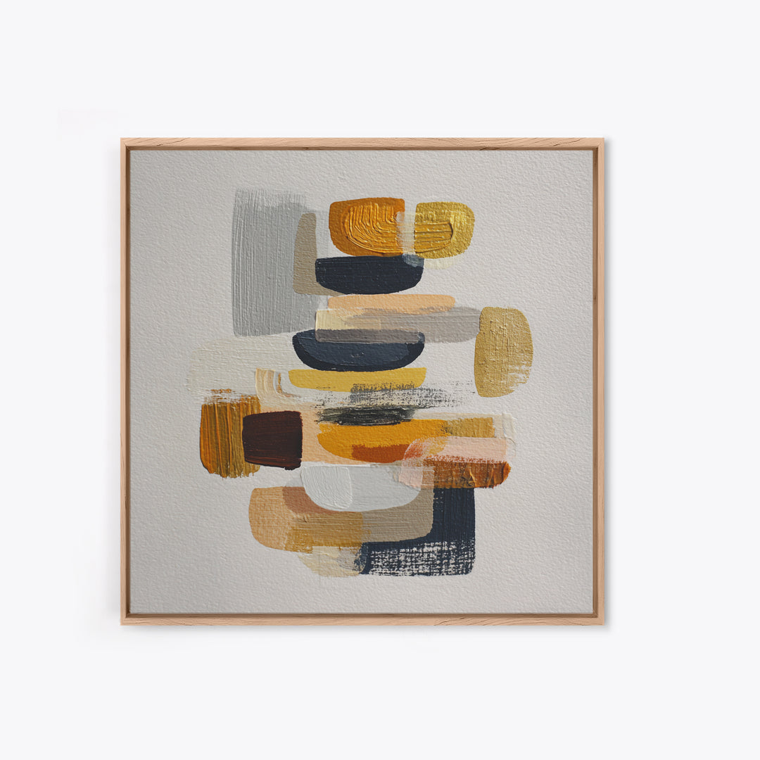 Quiet Stone Stack Canvas Print, Minimalist Art, Printable Art, Living Room Decor, Abstract Art, Minimal, Neutral Decor, MIN-1x1-35