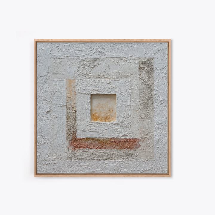 White on White Plaster Texture Study Framed Canvas Print, Minimalist Art, Room Decor, Living Room Decor, Fine Art, Minimal, MIN-1x1-40
