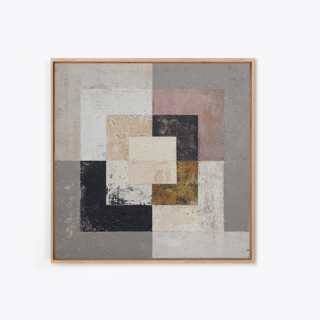 Calm Rectangle Composition Framed Canvas Print, Minimalist Art, Art, Living Room Decor, Fine Art, Minimal, Canvas Tote Bag, MIN-1x1-48