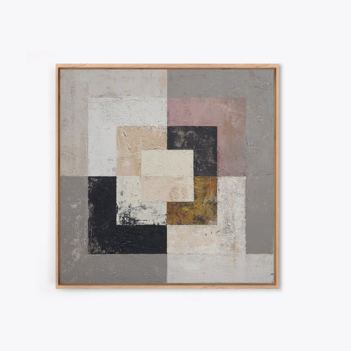 Calm Rectangle Composition Framed Canvas Print, Minimalist Art, Art, Living Room Decor, Fine Art, Minimal, Canvas Tote Bag, MIN-1x1-48