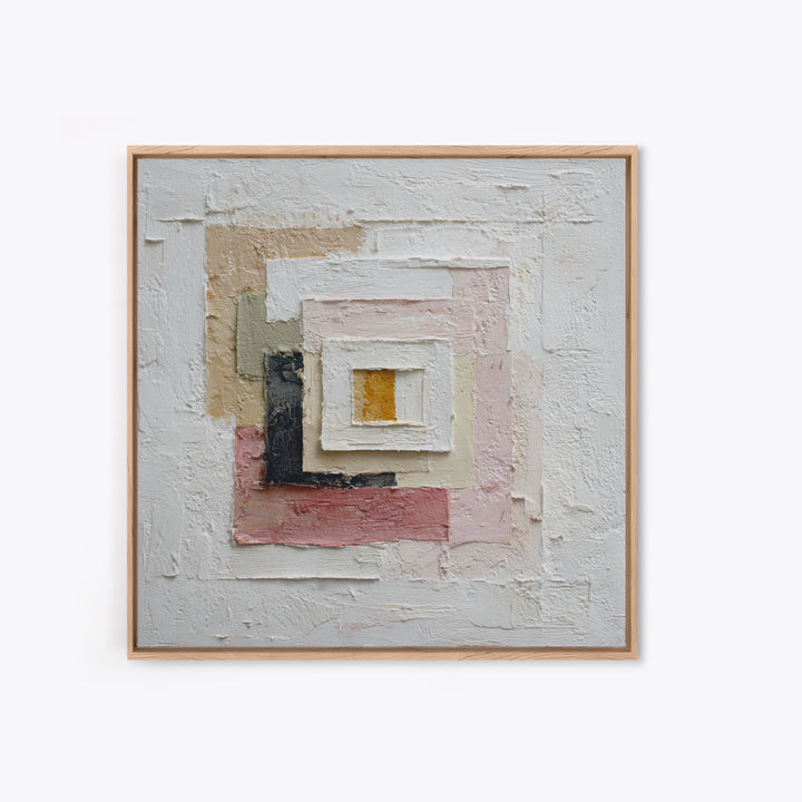 White on White Plaster Texture Study Framed Canvas Print, Minimalist Art, Digital Print, Living Room Decor, Fine Art, Minimal, MIN-1x1-64
