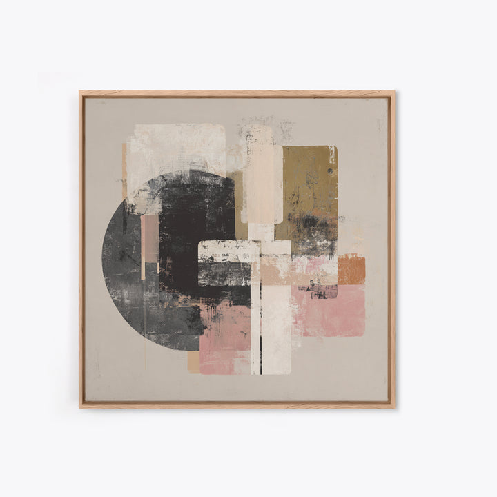 Two Overlapping Organic Shapes Framed Canvas Print, Minimalist Art, Modern Decor, Living Room Decor, Abstract Art, Minimal, MIN-1x1-67