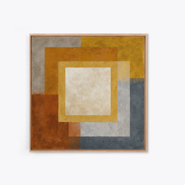 Calm Rectangle Composition Framed Canvas Print, Minimalist Art, Modern Wall Art, Living Room Decor, Abstract Art, Minimal, MIN-1x1-72