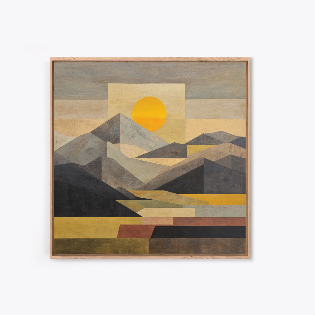 Thin Line Mountain Framed Canvas Print, Minimalist Art, Fine Art Print, Living Room Decor, Fine Art, Minimal, Wall Decor, MIN-1x1-74