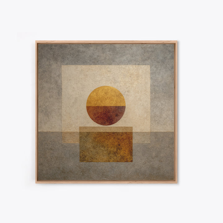 Minimal Moon over a Pale Ocean Canvas Print, Minimalist Art, Art, Living Room Decor, Oil Painting, Minimal, Canvas Tote Bag, MIN-1x1-81
