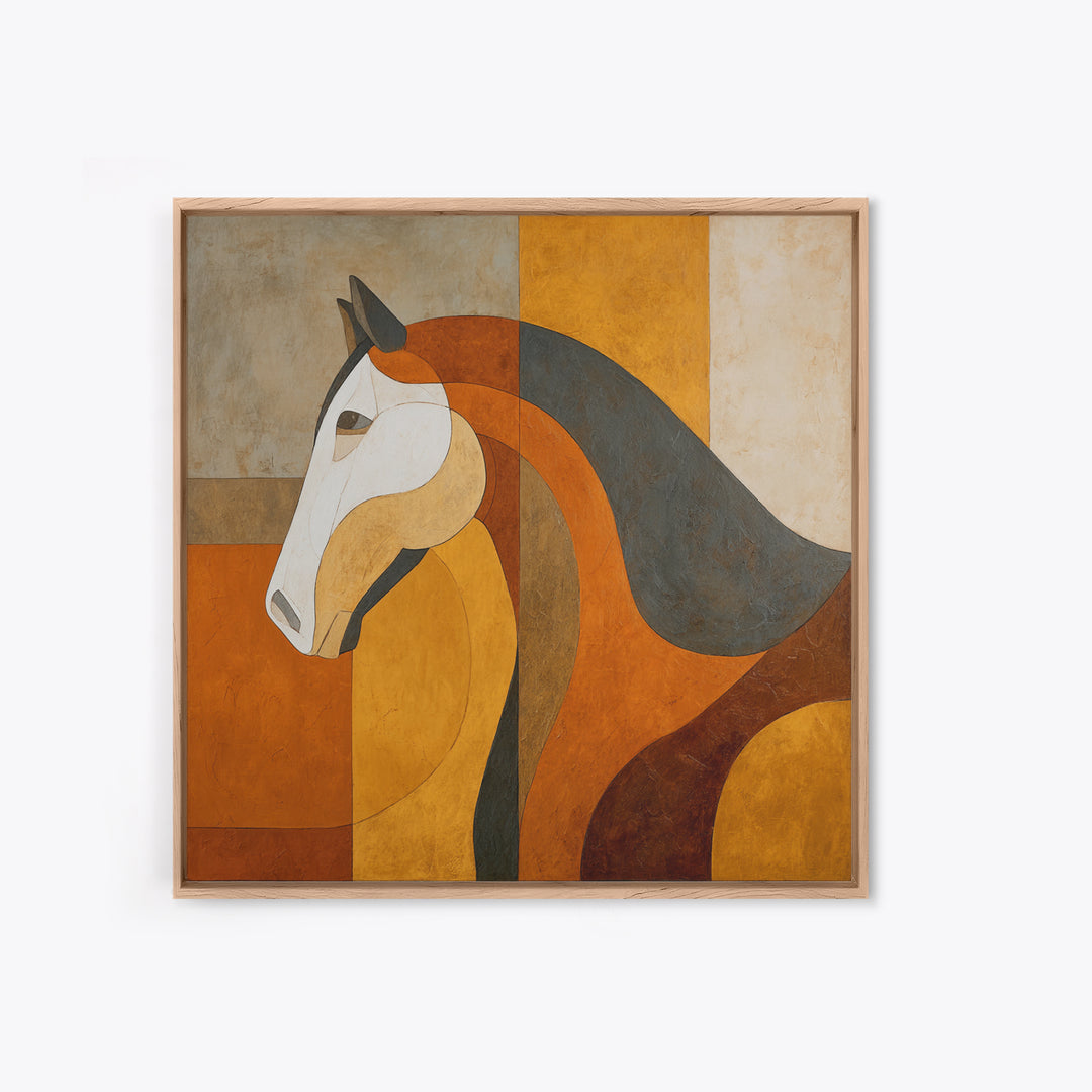 Minimal Horse Contour Canvas Print, Minimalist Art, Neutral Decor, Living Room Decor, Fine Art, Minimal, Home Decor, Poster, MIN-1x1-90