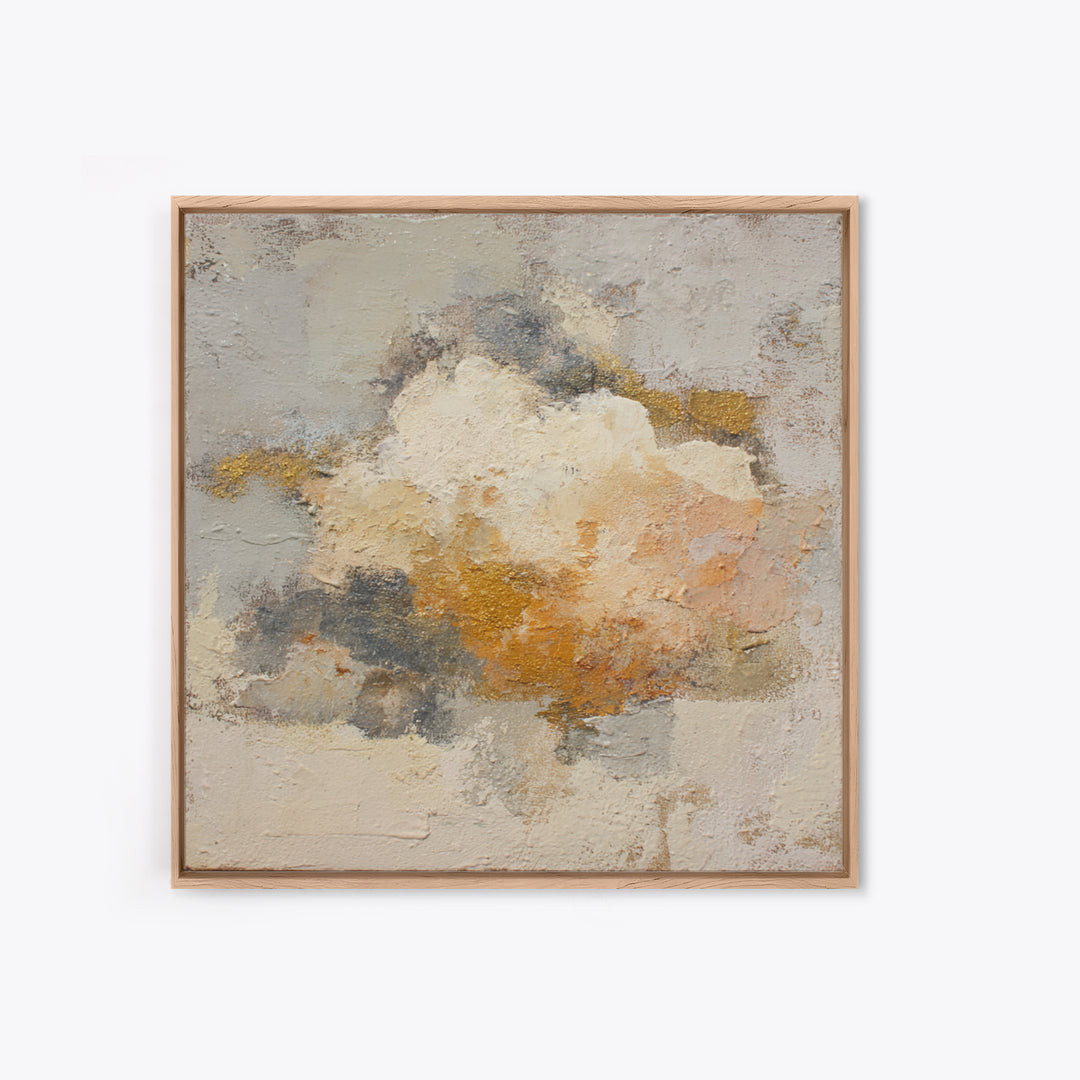 Small Cloud Study Framed Canvas Print, Minimalist Art, Wall Art, Living Room Decor, Oil Painting, Minimal, Large Wall Art, MIN-1x1-93