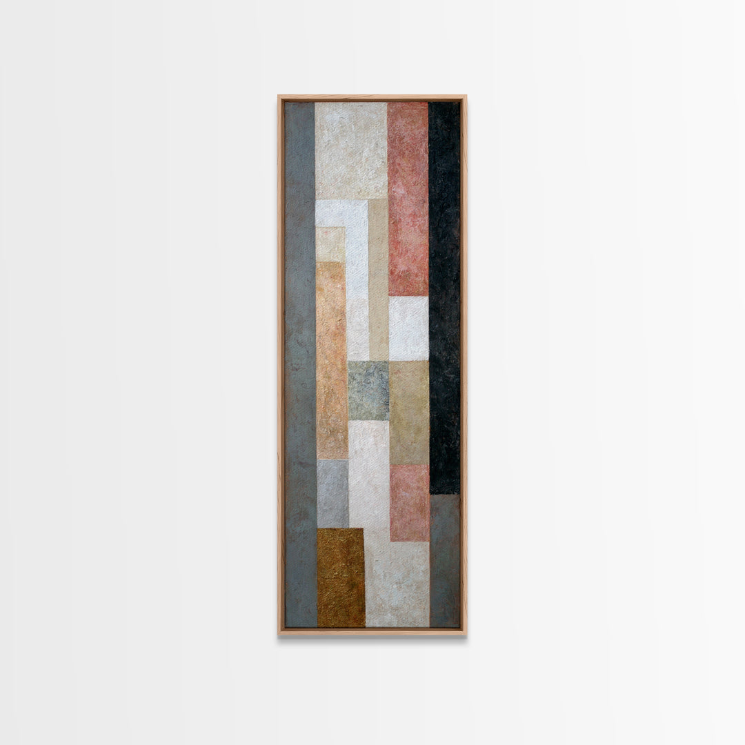Calm Rectangle Composition Canvas Print, Minimalist Art, Wall Art, Living Room Decor, Oil Painting, Minimal, Large Wall Art, MIN-1x3-12