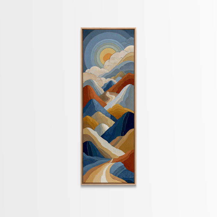 Thin Line Mountain Canvas Print, Minimalist Art, Gallery Decor, Living Room Decor, Fine Art, Minimal, Wall Art, Home Decor, MIN-1x3-14