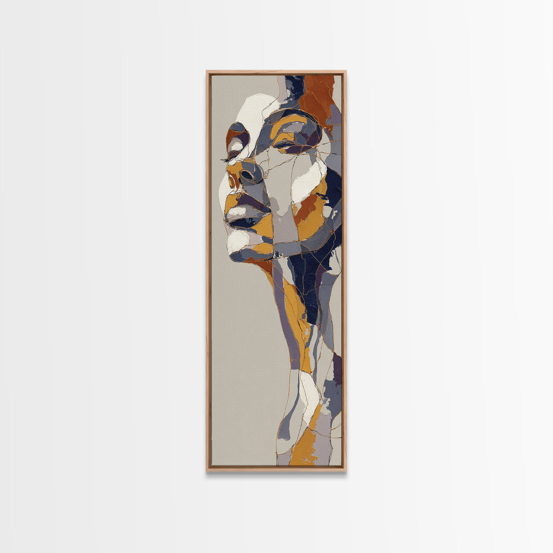 Single Continuous Line Female Face Canvas Print, Minimalist Art, Poster, Living Room Decor, Minimal, Boho, Canvas Tote Bag, MIN-1x3-17