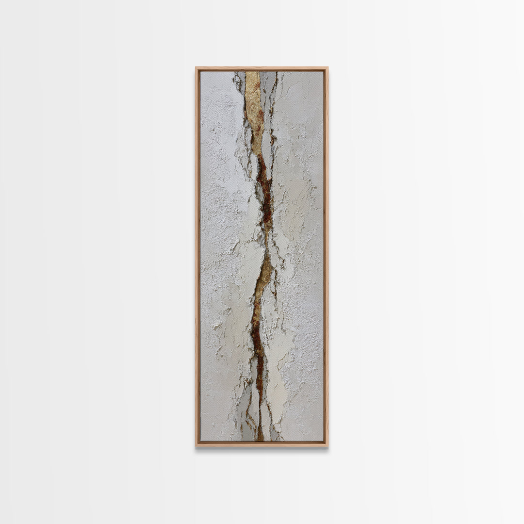 White on White Plaster Texture Study Canvas Print, Minimalist Art, Wall Decor, Living Room Decor, Minimal, Abstract Art, MIN-1x3-28