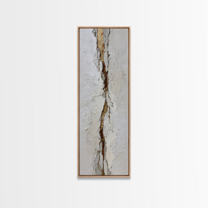 White on White Plaster Texture Study Canvas Print, Minimalist Art, Wall Decor, Living Room Decor, Minimal, Abstract Art, MIN-1x3-28